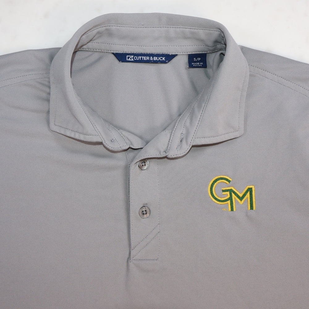 Cutter & Buck George Mason University GMU Gray Performance Polo Shirt Small